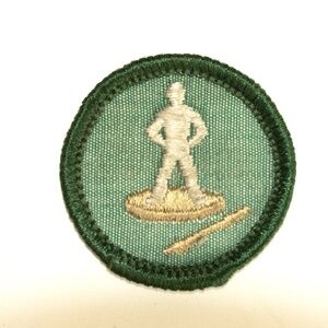 Vintage Embroidered Girl Scouts of The USA  Art Merit Badge, 1.5 Inch Diameter